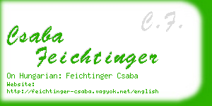 csaba feichtinger business card